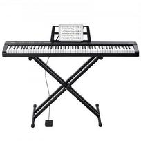 Skaitmeninis pianinas, 88 klavišų pusiau svorinis klaviatūra, 128,5x22,5x120 cm, juodas, elektrinio pianino rinkinys