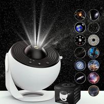 Naktinės šviesos galaktikos projektorius Žvaigždėto dangaus projektorius 360° pasukamas planetariumo lempa vaikams miegamojo dovanų vestuvėms dekoras USB Plug juoda/balta
