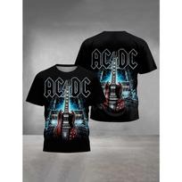 3D spausdinti drabužiai vyrams lauko drabužiai roko grupei A-ACDC XL black
