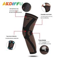 Cross-border Nylon Sports Knee Pads - Compression Warmers for Football, Basketball & Volleyball S Single juoda/oranžinė
