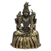 Goddess Rajarajeshwari Mata Idol, Lalitha Tripura Sundari Murti, Brass, Gold black