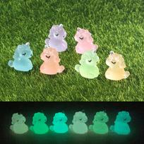 10vnt. Kawaii mielos šviečiančios 3D vienaragio žirgų pakabukai Gyvūnų pakabukai papuošalų gamybai „pasidaryk pats“ auskarams, raktų pakabukams, aksesuarams, žaislams beige