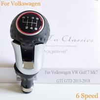 For VW Volkswagen Golf 5/6 MK5/6 Scirocco(2009) Octavia Manual Gear Shift Knob Lever Stick Pen 5 6 Speed Hand Ball Car Styling 6 Speed-Hand black