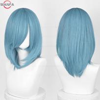 40cm Vidutinio ilgio Pagrindinė Anime Cosplay Perukas Kirpčiukai Šviesūs Juodi Balti Raudoni Rožiniai Žali Rudi Auksiniai Mėlyni Karščiui Atsparūs Sintetiniai Plaukai Perukai gray