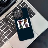 G-Gorillaz Roko Grupės Animacinis Telefono dėklas Skirtas iPhone 17,16,15,14,13,12,11,Pro,XS,Max,Plus,Mini,SE4,E Juodas Matinis Smūgiams Atsparus Dangtelis iPhone14PRO