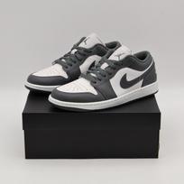 553558-044 Nike Air Jordan 1 Low Classic Grey White (Men's) 11 gray