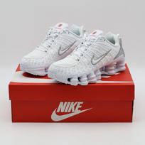 AR3566-100 Nike Shox TL Baltas Maksimaliai Oranžinis Metalinis Sidabrinis (Moteriškas) 6W gray