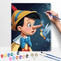 Disney Pinocchio digital oil painting art kit DIY handmade home decoration gift 20x30cm brown