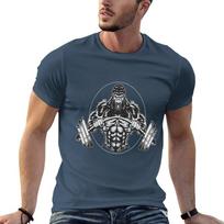 Gorilos sporto salės marškinėliai Marškinėliai su spauda Unisex marškinėlis Dizainerio marškinėlis 2XL black