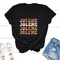 Jolene Dolly Parton Marškinėliai Leopardinis Gėlėtas Marškinėlis Vintage Laisvalaikio Trumpomis Rankovėmis Wo y2k Tee Shi XXXL brown