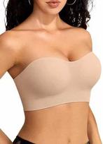 Vertvie liemenėlės be petnešėlių moterims Neslystančios Push-Up Belaidės X-Large kūno spalva