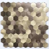 Mozaikinės sienų plytelės Lipnios Vandeniui atsparios Aliumininės Šešiakampės Virtuvės Vonios Plytelės Backsplash Ugniai atsparios Sienoms Virtuvėje 30cm 30cm