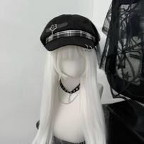 Long-eared Rabbit Hats Cute Beret Punk Berets Abby Fashion Plaid Gothic Hotties Lop-eared Bunny Hats gray
