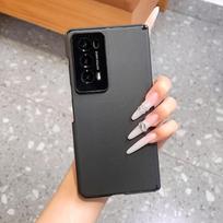Ultra Thin Folding Vagan Leather Case For Honor Magic V2 Vs2 Magnetic Dual Hinge Protection Shockproof Candy Color Cover HONOR Magic V2 gray