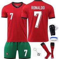 2024/2025 Portugalijos Vaikų Futbolo Apranga Rinkinys Europos Taurė Ronaldo Gerbėjo Marškinėliai ANUTETOUNI® 150-160 CM