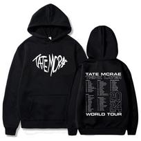 Tate McRae Think Later Tour 2024 Hoodie Tate McRae Merch Fan Gift Unisex Harajuku Sweatshirts M black