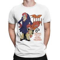 Vintažiniai Animacinio Filmo Marškinėliai Vyrams 100% Medvilnė Viršutiniai Drabužiai Naujovė Wacky Races Apvalia Kaklo Iškirpte Trumpomis Rankovėmis XL beige