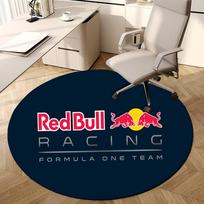 1 vnt. Red Bull Racing Formulės 1 komandos logotipas, apvalus kilimėlis, pagamintas iš poliesterio, puikiai tinka biuro kėdėms, svetainėms dekoruoti fplt093 120cm by 120cm