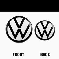 Black Car Front Grill Badges Rear Trunk Emblem Lid Covers Logo Sticker For VW Polo Golf 6 7 8 VARIANT PASSAT CC Auto Accessories 18-20 golf7.5(MK7.5)&Front Rear Emblem balta