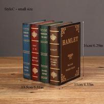 1 Pack Decorative Book Boxes Wooden Antique Book Decorations Vintage Storage Box Book Decoration Made of hHigh Ddensity Board black