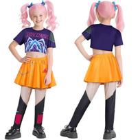 Demonų medžiotojo K-pop Cosplay apranga: Zoe Mira Rumi Dainavimo kostiumas dvimatėms merginų grupėms 130 orange