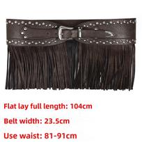 Ilgas kutas Punk kniedės Metalinė Sagtis Diržas Universalus Mados Diržas 104cm gray