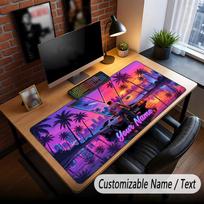 Custom Name Text Big Mouse Pad,GTA Soft Non Slip Extended Desk Mat For Home Office 30cmx60cm