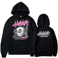Aukšto dizaino, geriausiai parduodamas „Hellstar Sound Like Heaven“ unisex moteriškas gatvės stiliaus džemperis su gobtuvu, aukštos kokybės, 100 % laisvalaikio stiliaus, unisex. M black
