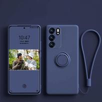Silikoninis magnetinis dėklas, skirtas OPPO Reno 6 5 7 Pro Plus 4G 5G A52 A92 A72 A15S A54 A74 A73 X5, su žiedu, minkštas dėklas su dirželiu Reno 5 Pro 5G tamsiai mėlyna spalva