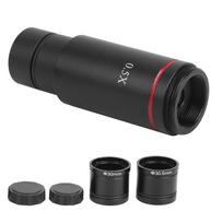 Mikroskopo kameros adapteris 0,5X karto CMount, skirtas AmScope CCD sąsajai, suspaudžiamasis objektyvas