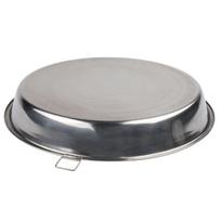 Grill Pan Pizza Pan Stainless Steel Tray Functional Design For Grilling 30cm gray