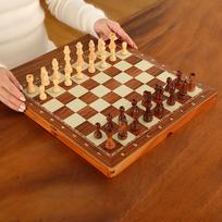 Rosewood Luxury Chess Set with 2 Extra Queens – Chess Game Set with Storage Box Professional Tournament Chess Board for Adults brown