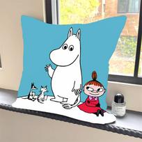 1 vnt. mielas animacinis filmas „N-MoominS“ pagalvės užvalkalas kvadratinei miegamojo sofai laisvalaikio komforto pagalvėlė automobiliui namų dekoravimui 12x12Inch