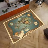 Azeroto Nuotykių Pasaulis World of Warcraft Žemėlapio Kilimai Šaunūs ir Populiarūs Plotų Kilimai Fantastiški Grindų Kilimėliai Berniukų Kambariams ir Kino Dekoras 50x80cm