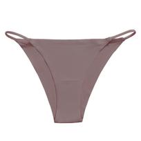 Didelio dydžio moteriški apatiniai String Bikini kelnaitės Žemas liemuo Drąsios kelnaitės - Aukšto kirpimo tamprios kelnaitės Moteriškos žemo liemens Hipster tipo Drąsios kelnaitės L tamsios kavos spalvos