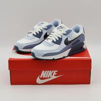 HM8128-100 Nike Air Max 90 Summit White Ashen Slate Blue Tint Black (Women's) 10W gray