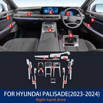 For HYUNDAI PALISADE 2023 2024 Anti-scratch Car Interior Center Console Media Dashboard Navigation TPU Protector Film Sticker right steering