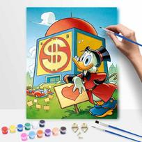 Disney oil painting painting art kit duck money building handmade diy home decorations 30x40cm blue