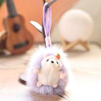 1Pcs Kawaii Cute Animal Pendant Cartoon Hedgehog Doll Keychain Soft Stuffed Plush Toy Home Decoration Kids Gift For Children A3