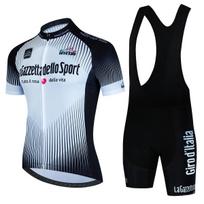 Tour Giro D'Italia Cycling Jersey Set Short Sleeve for Men Anti-UV Bike Cycling Jersey Set Bicycle Summer Cycling Clothing XXL white