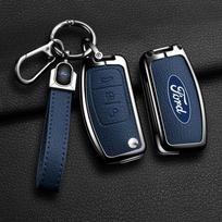 Naujas Cinko Lydinio Odinis Automobilio 3 Mygtukų Nuotolinio Rakto Dėklas Korpuso Dangtelis Tinka Ford Fiesta Focus MK2 Mondeo Kuga Galaxy C-Max S-Max black