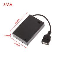 DC 4.5V Portable Mini AA Battery Holder Storage Box Case USB Power Supply Battery Box For 5th And 7th Batteries A2