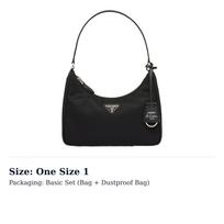 PRADA Re-Edition 2005 Re-Nylon ir Saffiano Mini Pečių Krepšys Juodas 1NE204_R064_F0002 One Size 1 black
