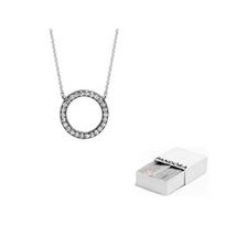Pandora 925 sidabro karoliai moteriški 590514CZ-45 F-Brand Original Box pilka spalva