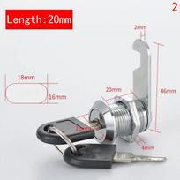 Aparatūros cilindriniai spynos durų spintelės pašto dėžutės spynos stalčių spintelės užraktai 4(16mm Same key) white