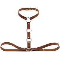 Vegan Leather Body Harness Sword Belt Cage Gothic Accessories  Women  Men Punk Goth Fashion Jewelry Cosplay Festival Outfit brown