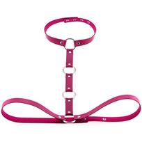 Vegan Leather Body Harness Sword Belt Cage Gothic Accessories  Women  Men Punk Goth Fashion Jewelry Cosplay Festival Outfit pink
