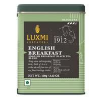 LUXMI Estates English Breakfast Tea 100Gm Loose Leaf Tin | A Tale Of Two Estates | Smooth, Flavorful, Robust, Caffeinated | 100 Grams beige