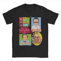 B-Bobs Burgers Anime Hamburger Family Apparel Men Women T Shirts Cotton Tee Graphic Printed  Tops T-shirt L gray