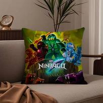 N-ninja go cool l-Lego-s Pillow Case Anti-dustmite Pillowcase Invisible zipper silky short plush Sofa cushion cover 30cmx30cm gray